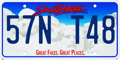 SD license plate 57NT48