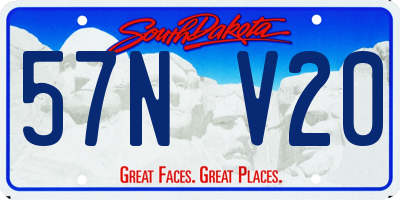 SD license plate 57NV20