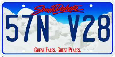 SD license plate 57NV28