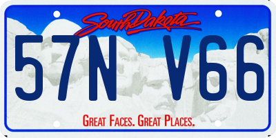 SD license plate 57NV66