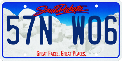SD license plate 57NW06