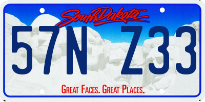 SD license plate 57NZ33