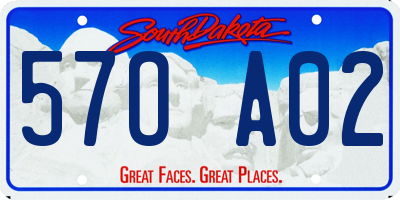 SD license plate 57OA02