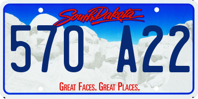 SD license plate 57OA22