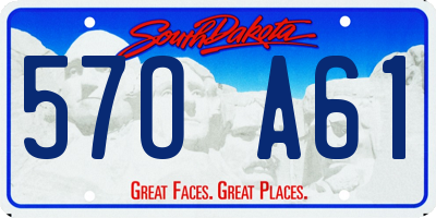 SD license plate 57OA61