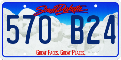 SD license plate 57OB24