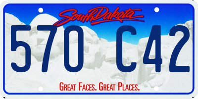 SD license plate 57OC42