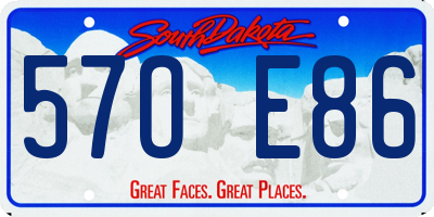 SD license plate 57OE86