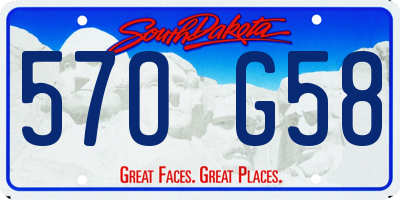 SD license plate 57OG58