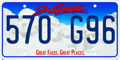 SD license plate 57OG96
