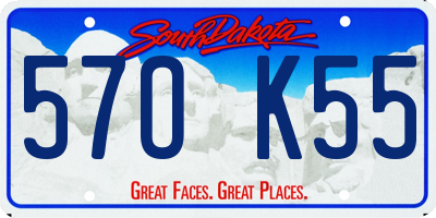 SD license plate 57OK55