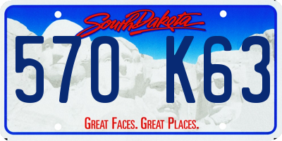 SD license plate 57OK63