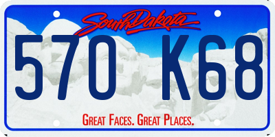SD license plate 57OK68
