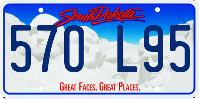 SD license plate 57OL95