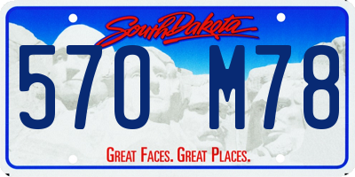 SD license plate 57OM78