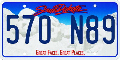 SD license plate 57ON89
