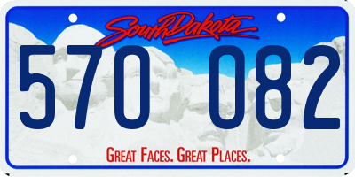 SD license plate 57OO82