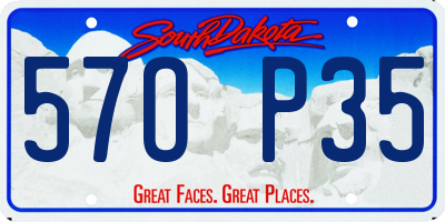 SD license plate 57OP35