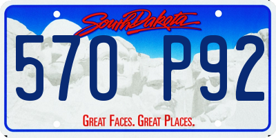 SD license plate 57OP92