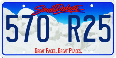 SD license plate 57OR25