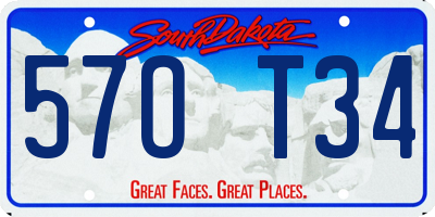 SD license plate 57OT34