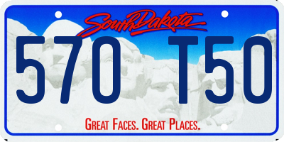 SD license plate 57OT50