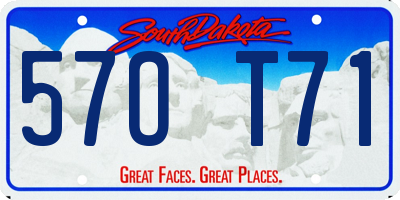 SD license plate 57OT71