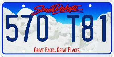 SD license plate 57OT81