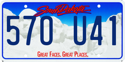 SD license plate 57OU41