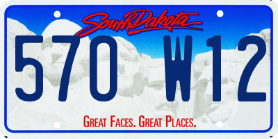 SD license plate 57OW12