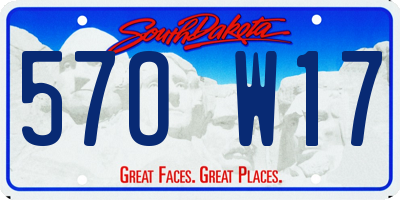 SD license plate 57OW17