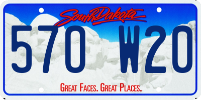 SD license plate 57OW20