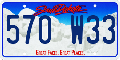 SD license plate 57OW33