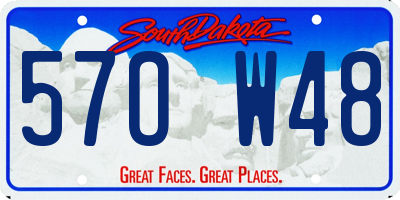 SD license plate 57OW48