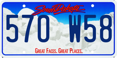 SD license plate 57OW58