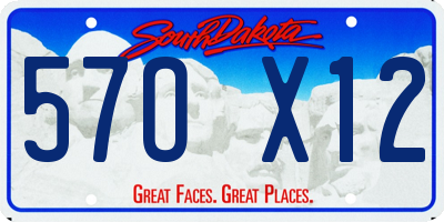 SD license plate 57OX12