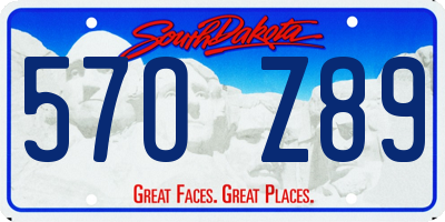 SD license plate 57OZ89