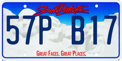 SD license plate 57PB17