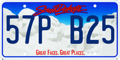 SD license plate 57PB25