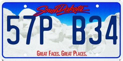 SD license plate 57PB34