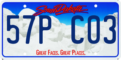 SD license plate 57PC03