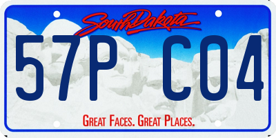SD license plate 57PC04
