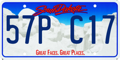 SD license plate 57PC17
