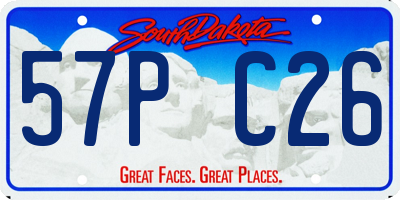 SD license plate 57PC26