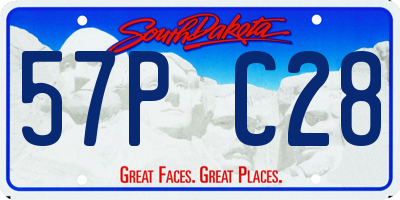 SD license plate 57PC28