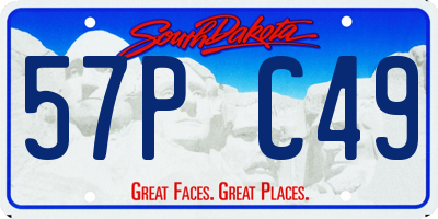SD license plate 57PC49