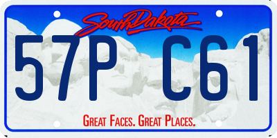 SD license plate 57PC61