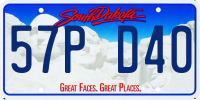 SD license plate 57PD40