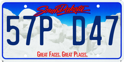 SD license plate 57PD47