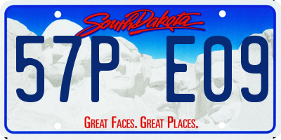 SD license plate 57PE09